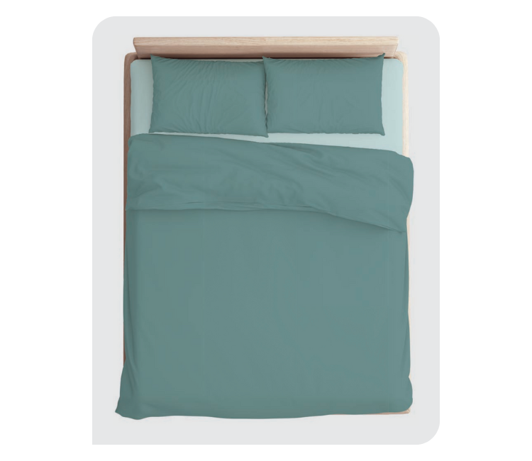 DYED 05: MINERAL BLUE Bedsheet with 2 pillow cover