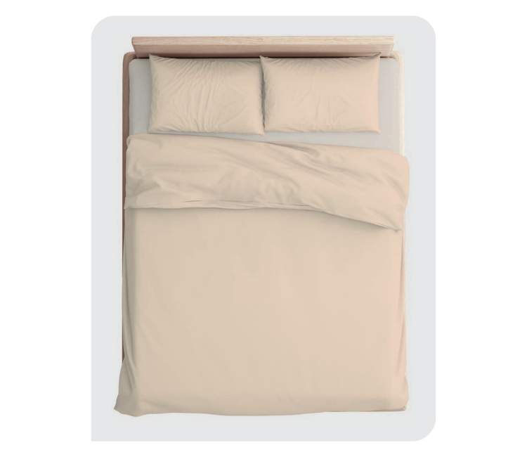 DYED 08: MOTHER OF PEARL Bedsheet with 2 pillow cover
