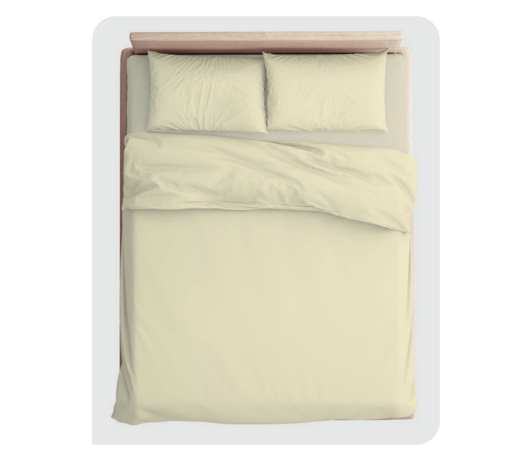 DYED 12: LEMON ICING Bedsheet with 2 pillow cover