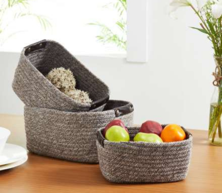 Tri-Color Basket 3 Pcs Set